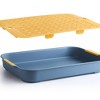 coucheta Rabbit Litter Box with Grate, 10.5 x 7.2 Inch Guinea Pig Litter Pan Anti-turnover Pet Toilet Potty Trainer Corner Guinea Pig - 3 of 4