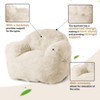 Bean Bag Chair 39" – Soft High-Density Foam Beanbag Sofa with Armrests for Adults & Kids, Comfortable Floor Seating for Living Room, Light Grey - 3 of 4