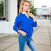 Anna-Kaci Women's Sweater with V-Neckline and Lace Trim Detail - 3 of 4