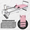 91" Foldable Pilates Reformer Machine - for Home & Studio Use, Dual Resistance Springs & Elastic Resistance Bands, Adjustable for All Fitness Levels - 3 of 4
