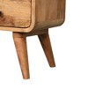 23.62" Solid Wood TV Stand Mini Curved Media Unit with Oak-ish Finish, 2 Drawers and Nordic Style Legs for Living Room and Bedroom - 3 of 4