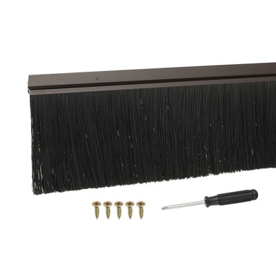 Unique Bargains Aluminum Alloy H-Shape Holder PP Bristle Rust-resistant Door Sweep 1 Pc