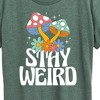 Women's - Instant Message - Stay Weird Mushrooms Short Sleeve Graphic T-Shirt - 2 of 4