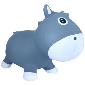 Pop It Up: Kidzzfarm Bouncing Horse: Junior - Blue - Inflatable Animal Hopper, Bouncing Toy & Air Pump, Indoor & Outdoor, Kids & Toddlers Ages 12mo+ - 1 of 4