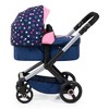 Bayer Design Dolls: Xeo Doll Pram W/ Shoulder Bag in Blue, Pink, Stars - 4 of 4