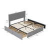 NicBex Queen/Full Size Upholstered Bed Frame with 4 Drawers and Adjustable Headboard for Adults/Boys/Girls - 3 of 4