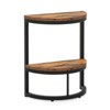FONTOI 2-Tier Half Moon End Table, 19.69" Side Table with Storage Shelf for Small Spaces, Living Room, Easy Assembly, Brown, 9.84"*23.62"*19.69" - 4 of 4