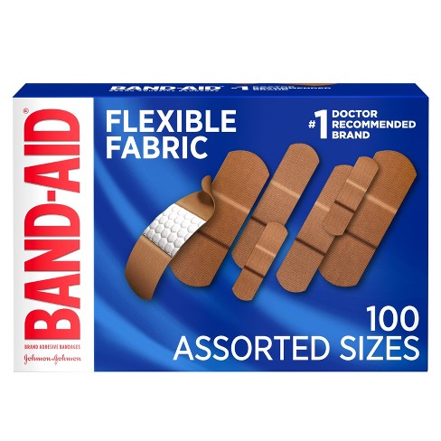 BAND-AID Flexible Fabric Adhesive Bandages 3/4 Inch X 3 Inches