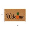 HomeRoots 24" X 36" Black And Natural Coir Pineapple Welcome Outdoor Door Mat - 3 of 4