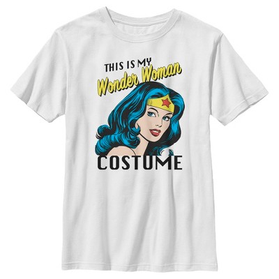 Popgear T-Shirt Bambino 'My Mum Is Wonder Woman' - Maglietta Ufficiale DC Comics, 100% Cotone Morbido, Bianca