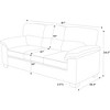 SKRAN 3 Seater Corduroy Sofa, Thick Foam-Padded Cushion Sofa, Mid-Century Modern Sofas With Armrests & Backrest For Living Room - 3 of 4