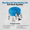 MaxLine M7580 300 Foot 0.75 Inch Semi Flexible Compressed Air Tubing Accessories Master Kit with Full Set for Plumbing Systems, Blue - 3 of 4