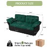DOMETOUR Chenille Loveseat Convertible Pull Out Sofa Bed Queen Size, 3-in-1 Convertible Sleeper Couch with Thicked Cushions and Side Storage - 4 of 4