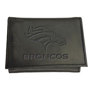 Evergreen NFL Denver Broncos Black Leather Trifold Wallet Officially Licensed with Gift Box - 1 of 1