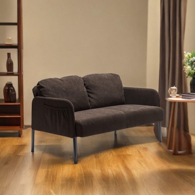 CAVINAS Comfy Sofa Upholstered Fabric Small Couches for Bedroom, Apartment, Living Room