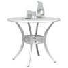 vidaXL Patio Table White Ã˜35.4"x29.5" Cast Aluminum - 4 of 4
