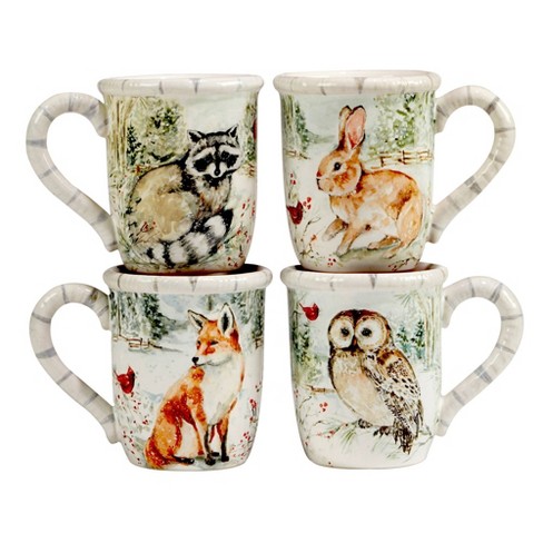 Set of 4 Winter's Walk 16oz Mugs - Certified International - image 1 of 4