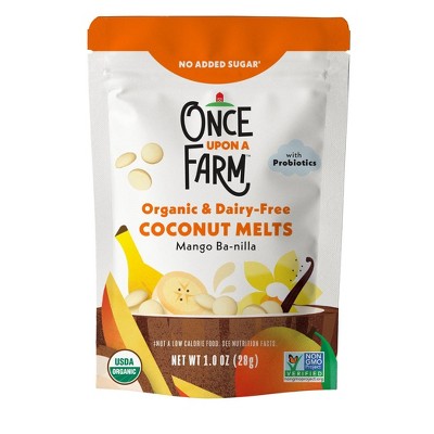 Once Upon A Farm Coconut Melts Mango Baby Snacks - 1oz : Target