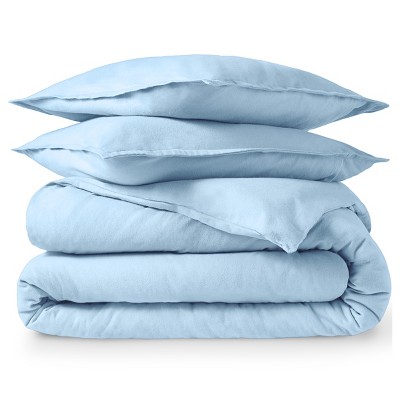 Cotton Flannel Duvet Cover & Sham Set by Bare Home