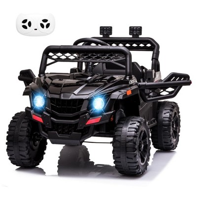 Kids Ride On Car, 12V Truck Toddles Electric Car Toy, with Remote Control, Spring Suspension, Led Lights, Music, for Boys Girls