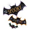 42" Halloween Spooky Pastel Bat Trio Holographic Balloon with 4 Latex Balloons – Medium Shape Party Decoration Set - 2 of 4