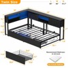 Aheaplus Reversible Daybed with Bookcase and Drawer, Corner Bed Frame with Sliding Door - 4 of 4