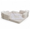 Corduroy Convertible Compressed Floor Couch Sofa Bed with Pillow-to-Blanket and Enhanced Frame Stability - 3 of 4