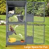 Garvee Large 3-Tier Outdoor Cat House, Catio with Waterproof Cover and Sunshine Panel Roof, Catio for Cats Outdoor Patio with Resting Boxes & Wheels - 2 of 4