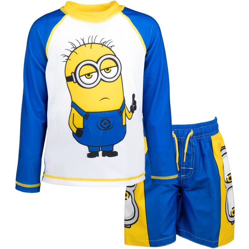 Despicable Me Minions Rash Guard and Swim Trunks Toddler, 1 of 9