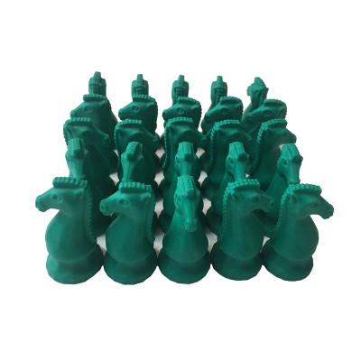 WE Games Green Chess Knight Erasers (Pack of 25)