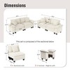 Captiva Designs Cloud Modular Loveseat Sofa Set, 2-Piece Sectional Couch with Deep Seats - 3 of 4