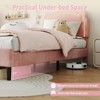 Bear-Shaped Twin Bed Frame for Kids, Velvet Upholstered Platform Bed with LED Light & Adjustable Height Headboard, No Box Spring Needed & Noise Free - 4 of 4