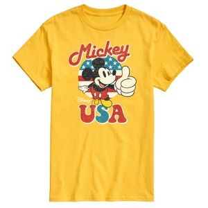 Men's - Disney - Mickey Mouse USA Flag Thumbs Up Short Sleeve Graphic T-Shirt - 1 of 4