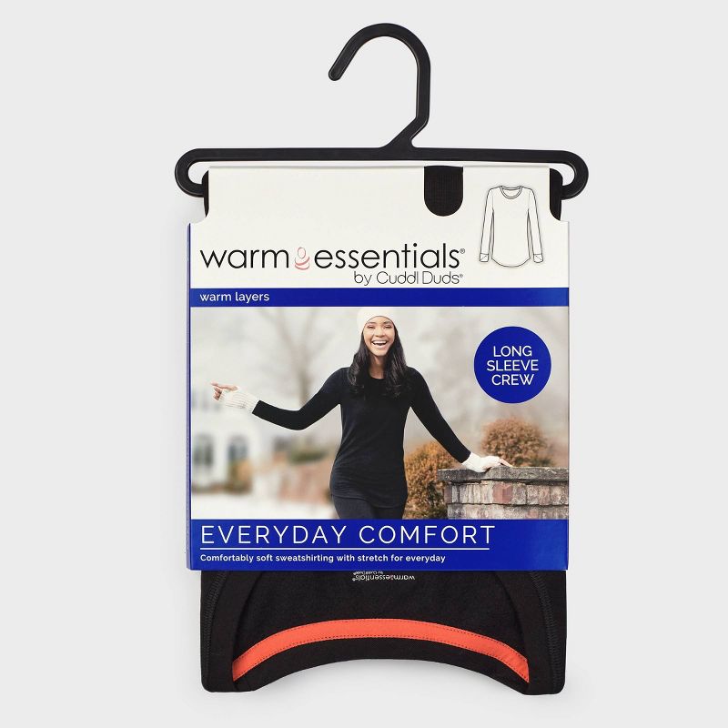 Warm Essentials by Cuddl Duds Women's Everyday Comfort Thermal Crewneck Top - Black, 5 of 6