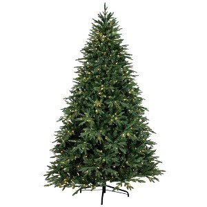 Northlight Real Touch™ Pre-Lit Ashburn Pine Artificial Christmas Tree - 9' Warm White LED - 1 of 4