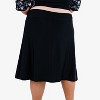 Calypsa Women's Plus Size Below The Knee Swim Skirt With Capri Leggings - 2 of 4