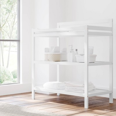 White Modern GREENGUARD Certified Changing Table with Drawers
