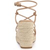 Allegra K Women's Platform Lace Up Wedges Heels Espadrille Sandals - 3 of 4