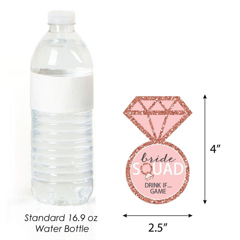 Big Dot of Happiness Drink If Game - Bride Squad - Rose Gold Bridal Shower or Bachelorette Party Game - 24 Count, 3 of 5