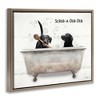 Stupell Industries Scrub-A-Dub-Dub Dog Bath Floating Frame Canvas Art, Brown, 31" x 25" - 2 of 4