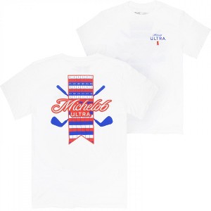 Mens Michelob Ultra Golf Scorecard White Colorway Front/Back Print T-Shirt - 1 of 4