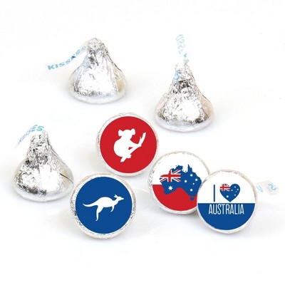 Big Dot of Happiness Australia Day - G'Day Mate Aussie Party Round Candy Sticker Favors - Labels Fits Chocolate Candy (1 sheet of 108)