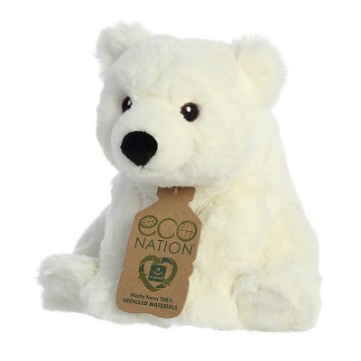 Eco-Friendly White Plush Polar Bear 7.5 Inches