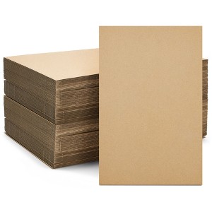 Juvale 50-Pack Large Corrugated Cardboard Sheets, 11x17 Flat Packaging Inserts for Mailers, Craft, Shipping, Packing, Mailing, 2mm Thick - 1 of 4