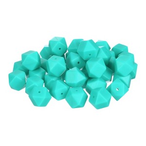 Unique Bargains DIY Keychain Necklace Jewelry Making Hexagonal Silicone Beads 30 Pcs - 1 of 4