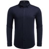 COOFANDY Men's Long Sleeve Dress Shirt Casual Button Down Shirts Wrinkle Free Untucked Shirt - 3 of 4