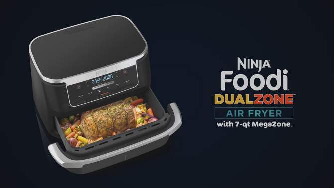 Ninja Foodi DualZone FlexBasket Air Fryer with 7-qt MegaZone DZ071, 2 of 15, play video