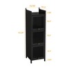 GDFStudio Maurice 13.78'' Contemporary Tempered Glass Door Cabinet - 3 of 4
