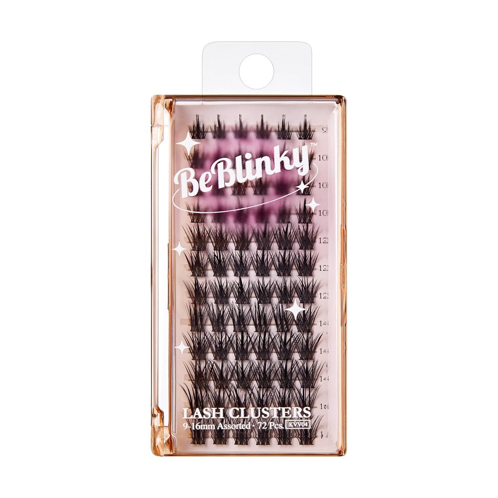 BeBlinky False Eyelash Clusters - Wide Band - Spiky 9-16 mm - 72ct