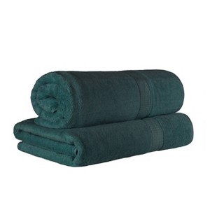 Luxury Cotton Heavyweight Ultra-Plush Bath Sheet Set of 2 by Blue Nile Mills - 1 of 4